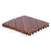 Pavimento modulare Patio Piano in legno rigato con supporto in PVC per giardino e terrazzo