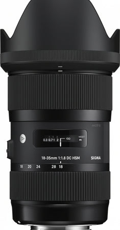 Sigma 210954 Obiettivo 18-35 mm-F/1.8 (A) AF DC HSM, Attacco Canon, Nero