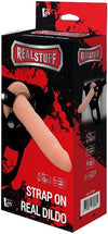 Strap on morbido 20 cm con venature stimolanti silicone TPR strapon