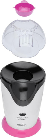 SOGO Macchina per popcorn  rosa 1200W / BPA FREE / pronti in 3 min / POP CORN