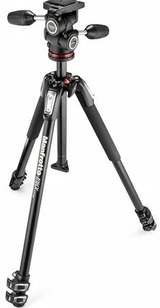 Manfrotto MK190X3-3W1 Kit a 3 Sezioni con Testa a 3 Vie, Nero