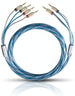 Oehlbach Bi Tech 4B Speaker Cable Bi-Wiring Silver-Plated 2 x 2.5 mm/2 x 4.0 mm with Banana Plugs Blue