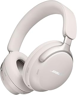 Bose QuietComfort Ultra Headphones Over-Ear Headphones with Noise Cancelling for Spatial Sound, Spatial Audio Headphones, Up to 24 Hours Battery Life, High-End Headphones with Room Sound, Smoke White