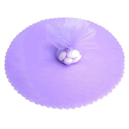 50 Veli Tulle Per Bomboniere Tondo Organza Matrimoni Battesimi Lauree Confetti