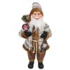 Babbo natale pupazzo con cappotto in lana h 60 cm decorazione natalizia