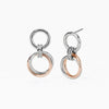 2Jewels - Orecchini in acciaio 316L PVD rosato cristalli