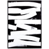 Quadro moderno olio su tela dipinto a mano bianco e nero 72 x 102 cm minimalista bold
