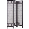 PARAVENTO SEPARÈ 3 PANNELLI TRIANGLE NERO SHABBY IN LEGNO 120 X 170 CM DIVISORIO
