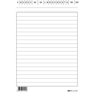 100 Schede Rigate Verticale 17X12Cm E3153Bl Edipro
