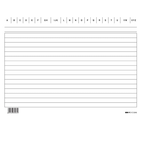 100 Schede Rigate Orizzontale 15X21Cm E3246Bl Edipro