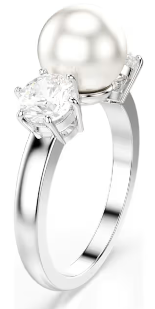 SWAROVSKI - Anello Matrix Perla bianca placcato rodio