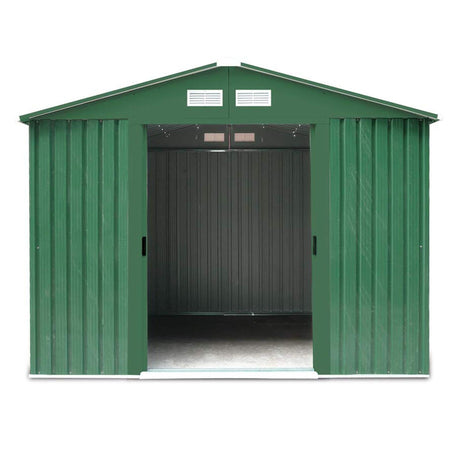 Ripostiglio in metallo verde  "Cottage" deposito da giardino e veranda capanno per attrezzi