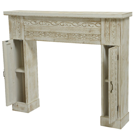 Decorazione per camino in fibra di legno da interno 120 cm