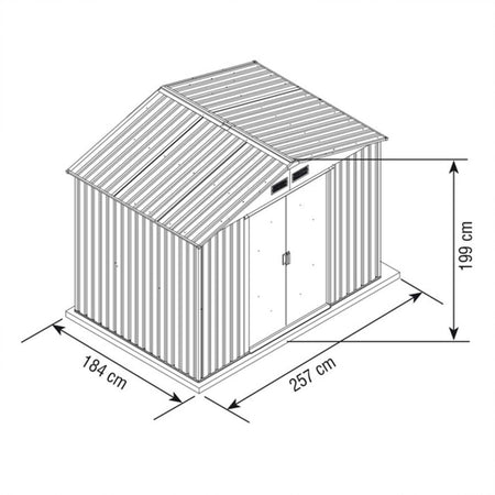 Ripostiglio in metallo verde  "Cottage" deposito da giardino e veranda capanno per attrezzi