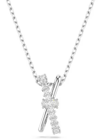 SWAROVSKI - Pendente Hyperbola Taglio misto Twist Bianco Placcato rodio