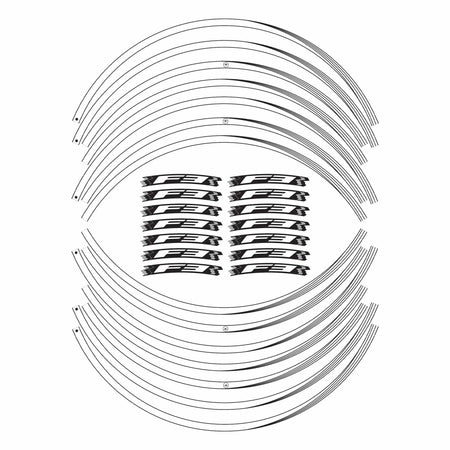 Kit strisce adesive per cerchi F3 ruote 17" compatibili con moto Mv Agusta F3