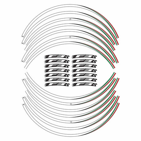 Kit strisce adesive per cerchi F3 ruote 17" compatibili con moto Mv Agusta F3