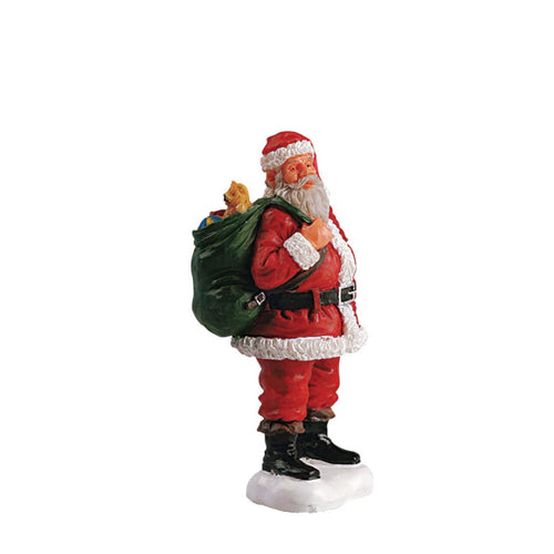 Babbo Natale, personaggio per villaggio di Natale in poliresina