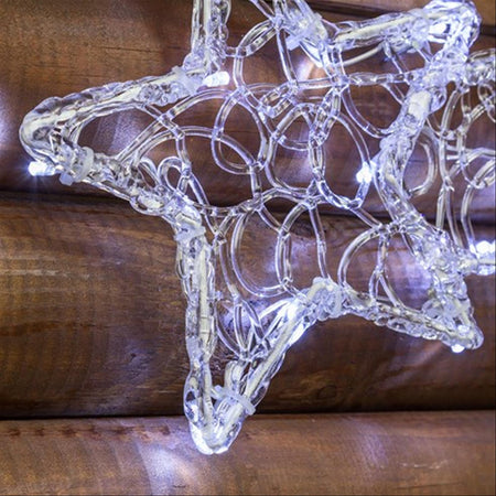 Stella cometa in acrilico a led effetto gel decorazione natalizia