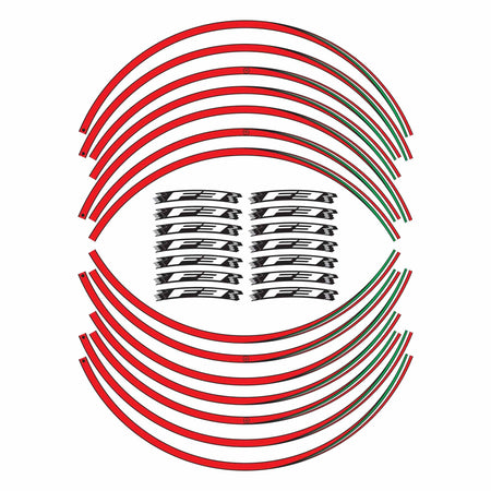 Kit strisce adesive per cerchi F3 ruote 17" compatibili con moto Mv Agusta F3