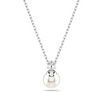 SWAROVSKI - Collana con Pendente Matrix Crystal Pearl, Taglio Round, Bianco, Placcato rodio