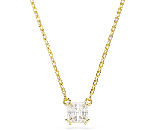 SWAROVSKI - Pendente Stilla Taglio squadrato, Bianco, Placcato color oro