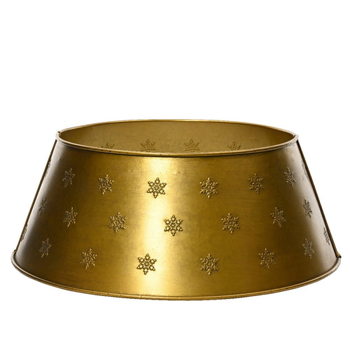 Copri base in ferro colore oro antico sottoalbero per Albero di Natale decorazione natalizia