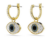 SWAROVSKI  - Orecchini pendenti Symbolica Evil eye, Blu, Placcato color oro
