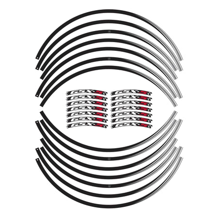 Kit strisce adesive per cerchi ruote 17" compatibili con Suzuki GSXS 750-1000