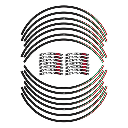 Kit strisce adesive per cerchi ruote 17" compatibili con Suzuki GSXS 750-1000