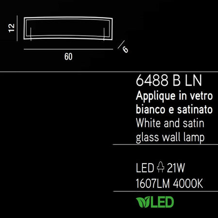 Applique moderno Perenz OVERLAP 6488 B LC LED lampada parete fascia