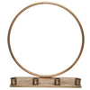 Portacandela Oro con quattro Basi per lumini candelabro con cerchio da 34 cm