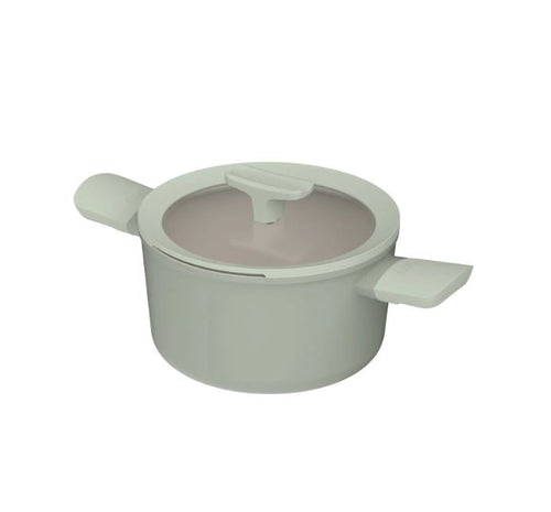 Casseruola antiaderente con coperchio balance sage verde salvia 20 cm