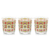 Set 3 bicchieri zafira in vetro decorato cl35