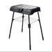 Barbecue regolabile - con griglia scaldavivande e griglia cromata - nero Staylux 2200w