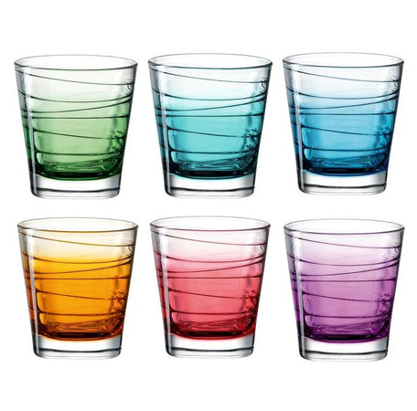 set 6 bicchieri Leonardo in vetro colorati 250 ml