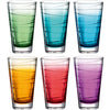 set 6 bicchieri Leonardo in vetro colorati 280 ml