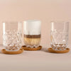 set 3 bicchieri Leonardo in vetro con sottobicchieri 390 ml