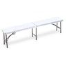 Panca pieghevole bianca 183x44x30 cm Garden Friend