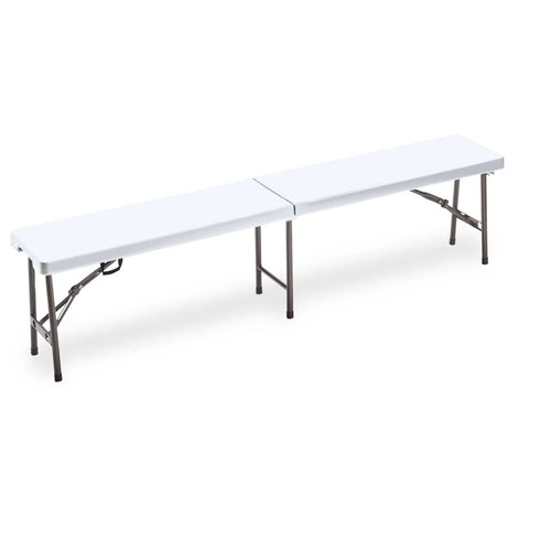 Panca pieghevole bianca 183x44x30 cm  Garden Friend