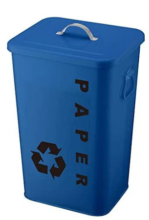 Bidone paper in acciaio capacitâ?¦ 26 lt blu