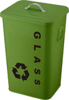 Bidone glass in acciaio capacitâ?¦ 26 lt verde
