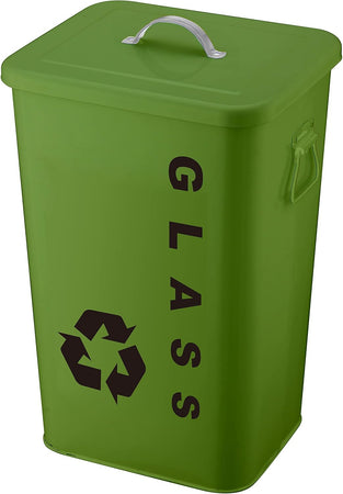 Bidone glass in acciaio capacitâ?¦ 26 lt verde
