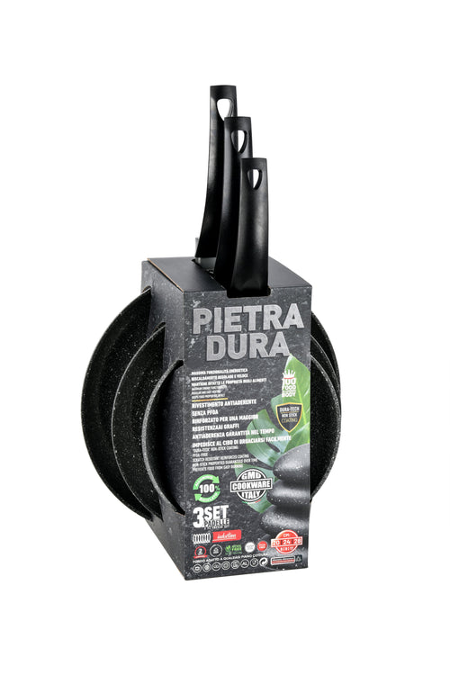 Set 2 Padelle Antiaderenti Rinforzate 22 cm + 26 cm