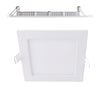 Faretto Incasso Cartongesso Quadrato Alluminio Bianco Opaco Led 12 watt Luce Naturale