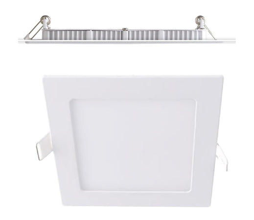 Faretto Incasso Cartongesso Quadrato Alluminio Bianco Opaco Led 12 watt Luce Naturale