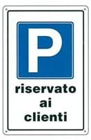 ORECA - CARTELLO IN PLASTICA RISERVATO AI CLIENTI 300X200