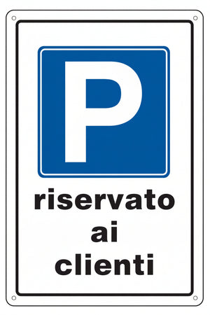 ORECA - CARTELLO IN PLASTICA "RISERVATO AI CLIENTI" 300X200