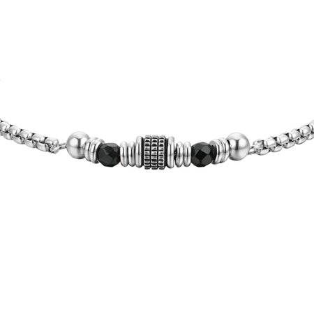 Luca Barra - Bracciale agata nera ed elementi