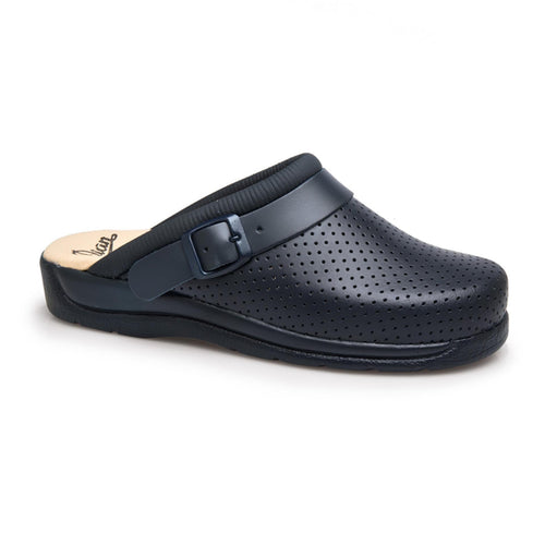 Zoccolo Pisa Correa Blu Zoccolo Antiscivolo Pelle